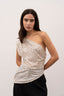 Top asymétrique à sequins Lise
